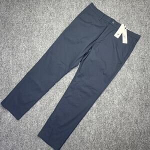 Calvin Klein Mens Slim Fit Pants 36 Navy Stretch Performance Dress NEW